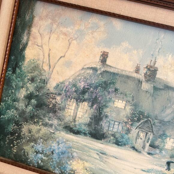 Marty Bell Larkspur Cottage Limited Edition Lithograph Canvas Print #537/900 - Picture 2 of 15